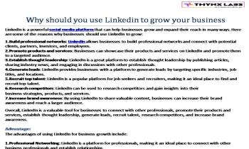 Why should you use Linkedin to grow your business Ppt Presentation