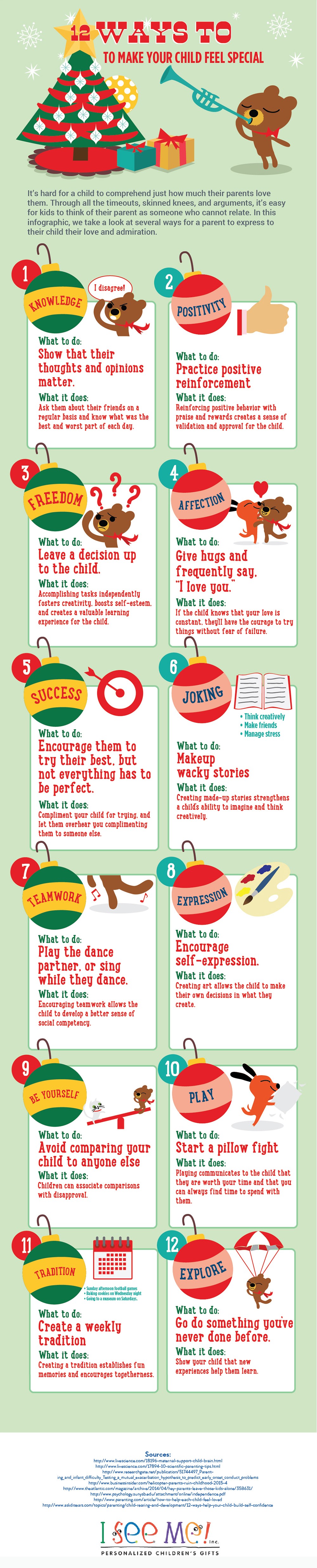 Infographic on 12 Ways to Make Your Child Feel Special by See Me