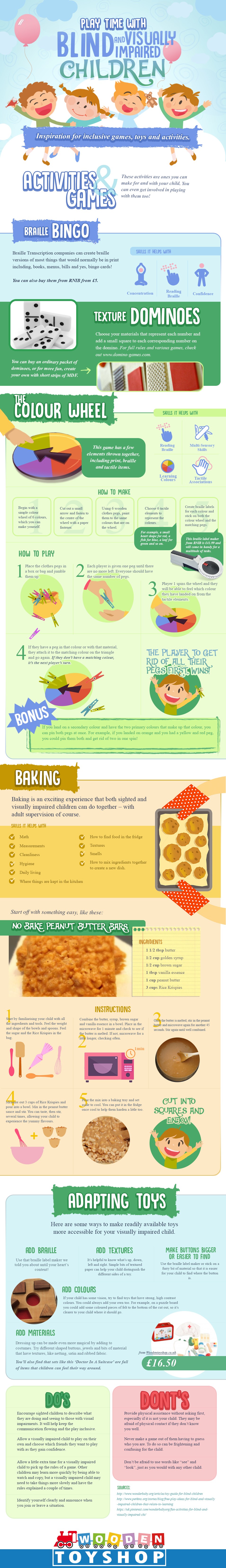 Infographic on Play Time With Blind and Visually Impaired Children by WoodenToyShop