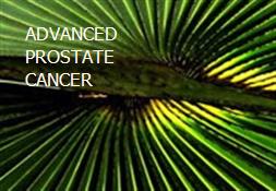 ADVANCED PROSTATE CANCER Powerpoint Presentation
