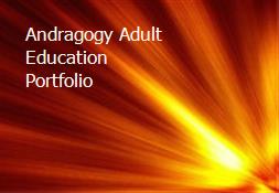 Andragogy Adult Education Portfolio Powerpoint Presentation