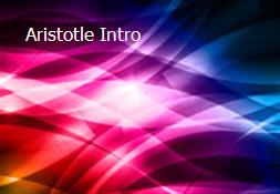 Aristotle Intro Powerpoint Presentation