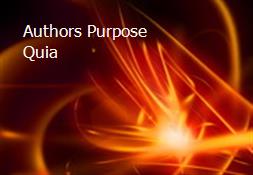 Authors Purpose Quia Powerpoint Presentation