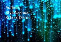 Authors StyleNashua School District Powerpoint Presentation
