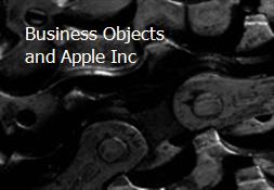 Business Objects and Apple Inc Powerpoint Presentation