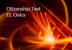 Citizenship Test EL Civics Powerpoint Presentation