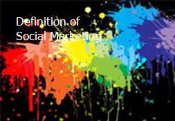 Definition of Social Marketing Powerpoint Presentation