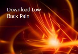 Download Low Back Pain Powerpoint Presentation