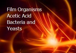 Film Organisms Acetic Acid Bacteria and Yeasts Powerpoint Presentation