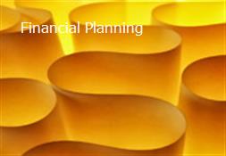 Financial Planning Powerpoint Presentation