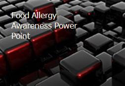 Food Allergy Awareness Power Point Powerpoint Presentation