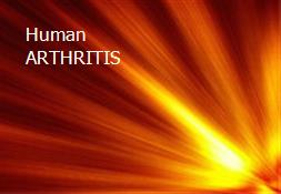 Human ARTHRITIS Powerpoint Presentation