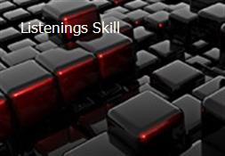 Listenings Skill Powerpoint Presentation