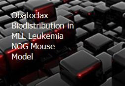 Obatoclax Biodistribution in MLL Leukemia NOG Mouse Model Powerpoint Presentation