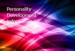 Personality Development Information Powerpoint Presentation