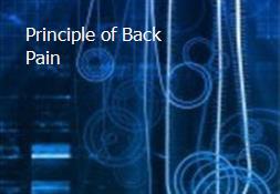 Principle of Back Pain Powerpoint Presentation