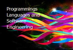 Programmings Languages and Software Engineering Powerpoint Presentation