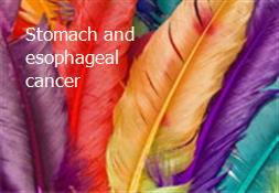 Stomach and esophageal cancer Powerpoint Presentation
