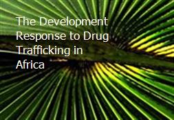 The Development Response to Drug Trafficking in Africa Powerpoint Presentation