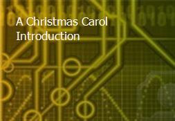 A Christmas Carol Introduction Powerpoint Presentation