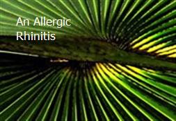 An Allergic Rhinitis Powerpoint Presentation