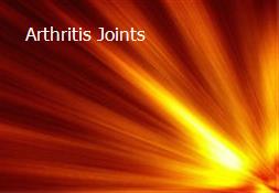 Arthritis Joints Powerpoint Presentation