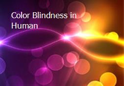 Color Blindness in Human Powerpoint Presentation