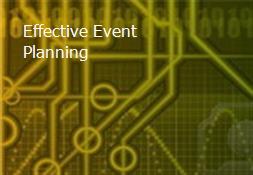 Effective Event Planning Powerpoint Presentation