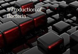 Introduction of Bacteria Powerpoint Presentation