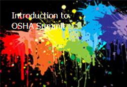 Introduction to OSHA-Summit Powerpoint Presentation
