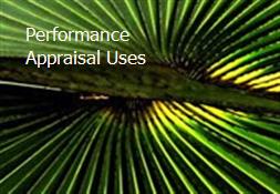 Performance Appraisal Uses Powerpoint Presentation