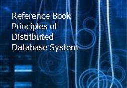 Reference Book Principles of Distributed Database System Powerpoint Presentation