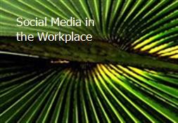 Social Media in the Workplace Powerpoint Presentation