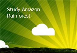 Study Amazon Rainforest Powerpoint Presentation