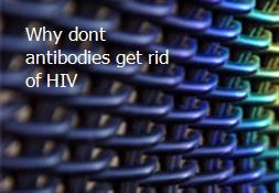 Why dont antibodies get rid of HIV Powerpoint Presentation