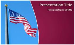 USA Flag Free Ppt Template