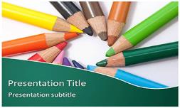 Color Pencils Free Ppt Template