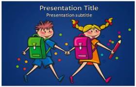 Free School Student PowerPoint Template