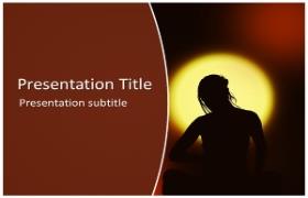 Free Woman Meditation PowerPoint Template