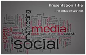 Free Social Media Words PowerPoint Template