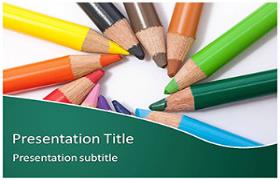 Free Color Pencils PowerPoint Template