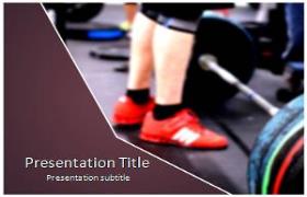 Free Barbell PowerPoint Template