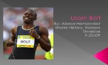 About Usain Bolt PowerPoint Presentation