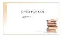 CHESS FOR KIDS PowerPoint Presentation