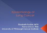 Epidemiology of the Lung Cancer Powerpoint Presentation