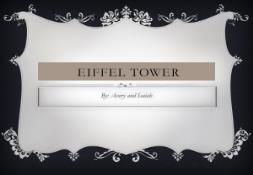 Eiffel Tower PowerPoint Presentation