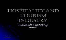 Hospitality and Tourism Industry PowerPoint Presentation