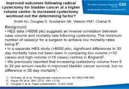 Improved outcomes following radical cystectomy for bladder cancer PowerPoint Presentation