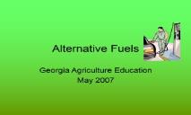 Alternative Fuels-Welcome to the Georgia Agriculture PowerPoint Presentation