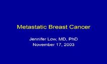 Learn Metastatic Breast Cancer PowerPoint Presentation